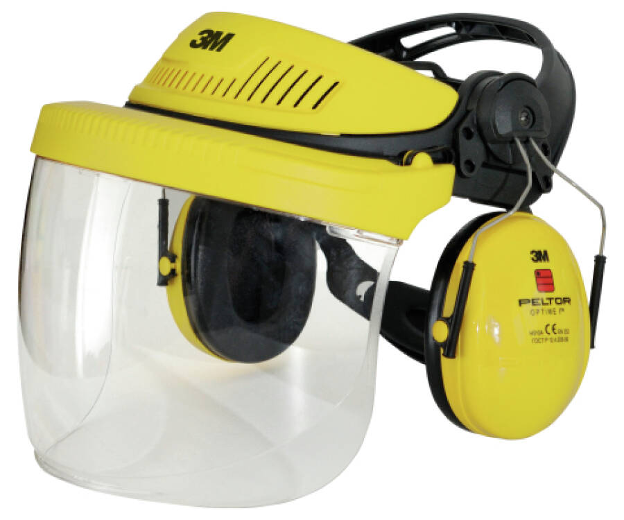 Kerbl Kopfhalterung G500 mit Klapp- visier und Gehörschutz OptimeI