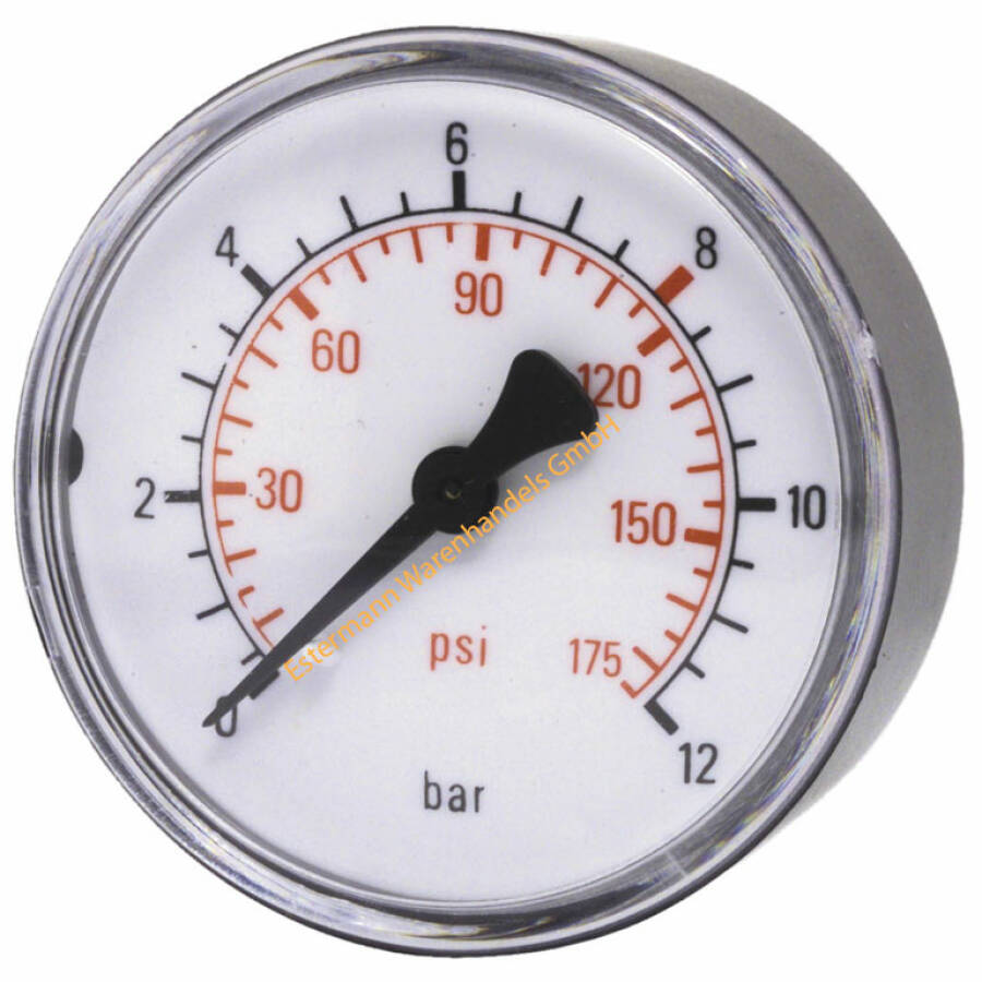 Elmag Druckmanometer 0 Bis 10 Bar Durchmesser 63 Mm, 1/4\