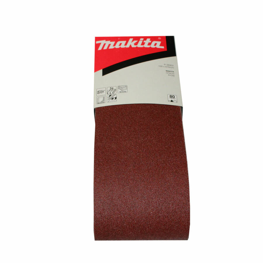 Makita P-36902 Schleifband 610 x 100 mm K80 Inhalt 5 Stk.