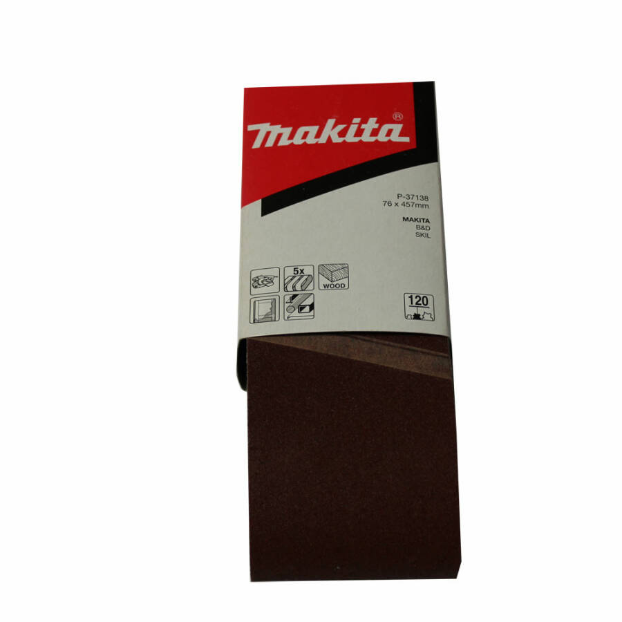 Makita P-37138 Schleifband 457 x 76 mm K120 Inh. 5 Stk.